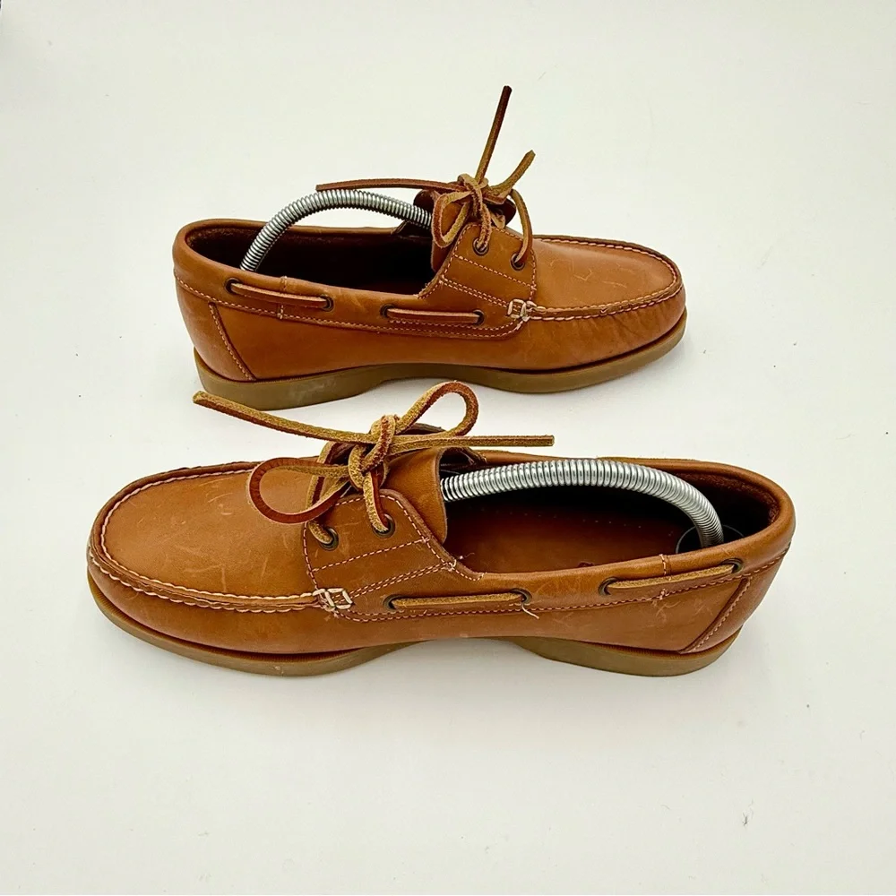 Bass‎ Men's Brown Leather Boat Shoes